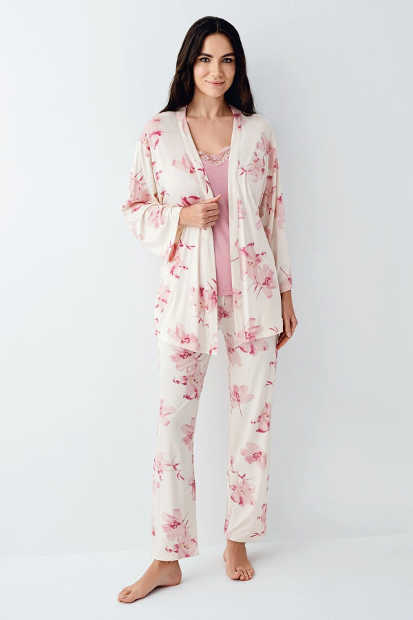 Pierre Cardin 9058-S 3'lü Pijama Takımı