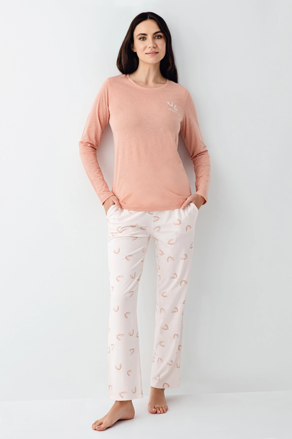 Pierre Cardin 9061-S Kadın Uzun Kol Pijama Takım