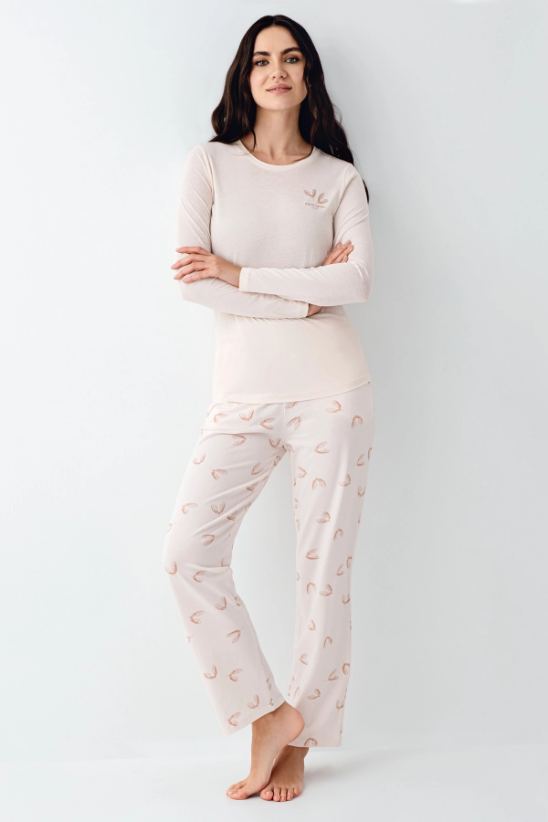 Pierre Cardin 9061-S Kadın Uzun Kol Pijama Takım