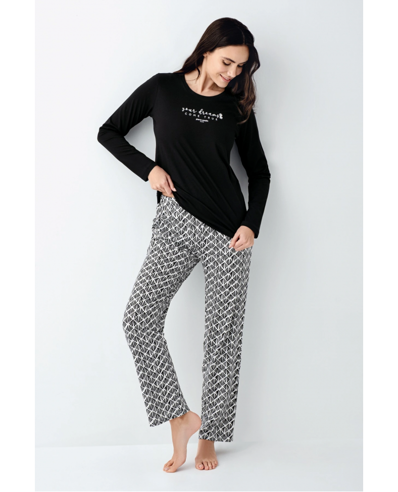 Pierre Cardin 9068-S Kadın Uzun Kol Pijama Takım