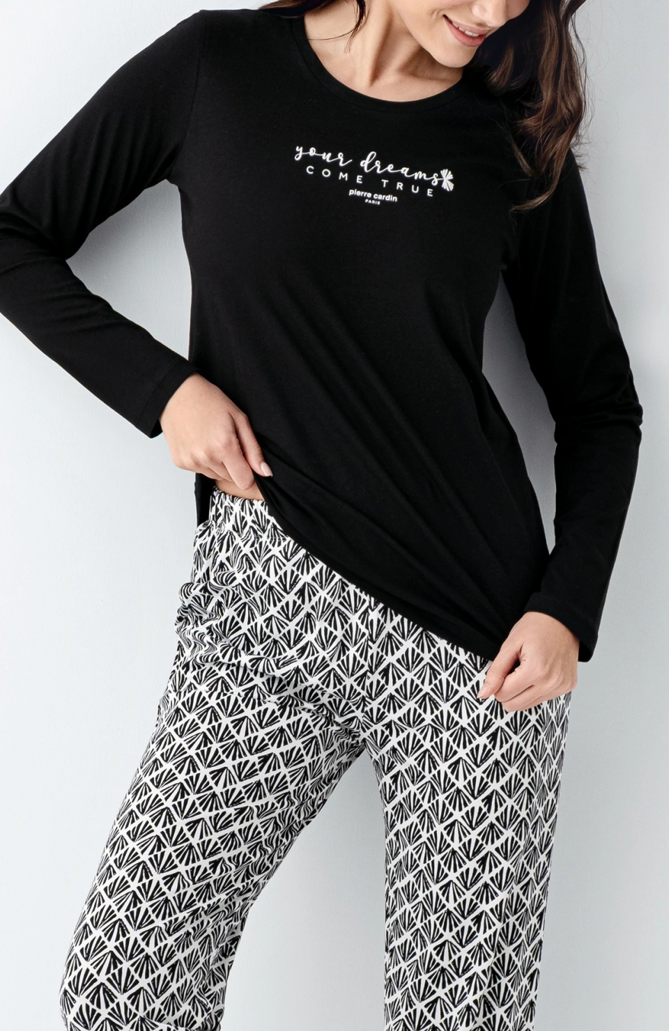 Pierre Cardin 9068-S Kadın Uzun Kol Pijama Takım