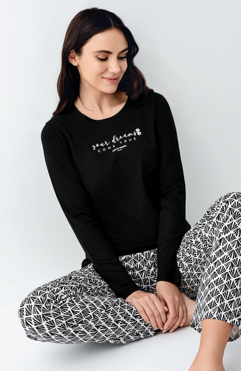 Pierre Cardin 9068-S Kadın Uzun Kol Pijama Takım