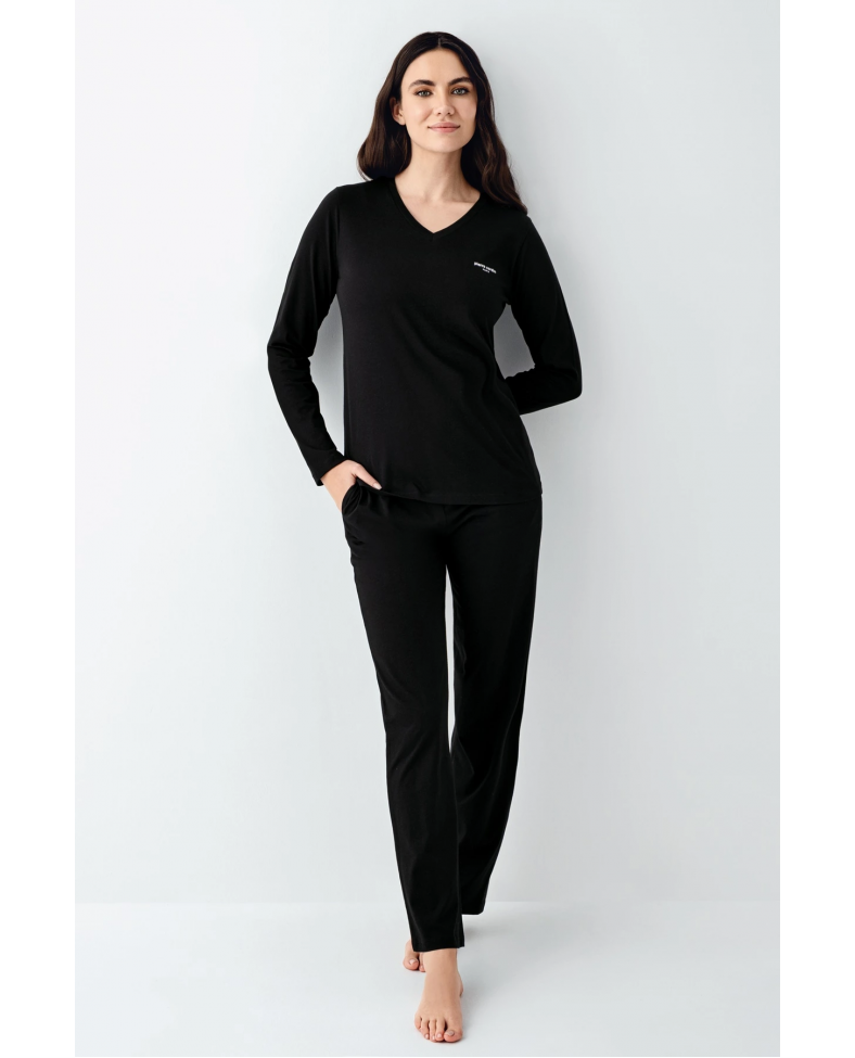 Pierre Cardin 9070-X Kadın Battal Uzun Kol Pijama Takım