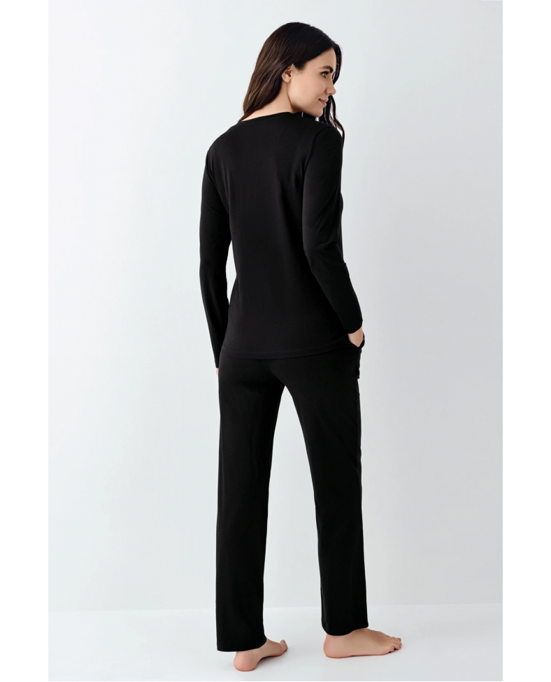 Pierre Cardin 9070-X Kadın Battal Uzun Kol Pijama Takım