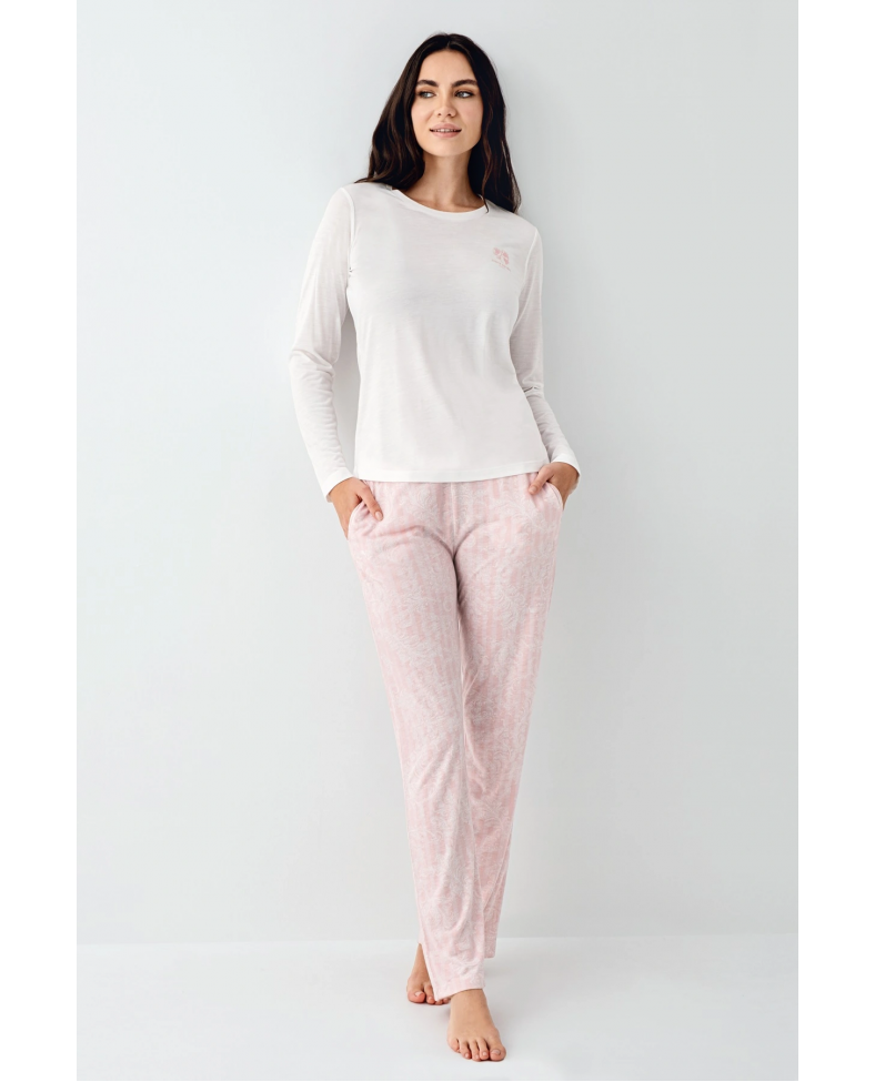 Pierre Cardin 9085-S Kadın Uzun Kol Pijama Takım