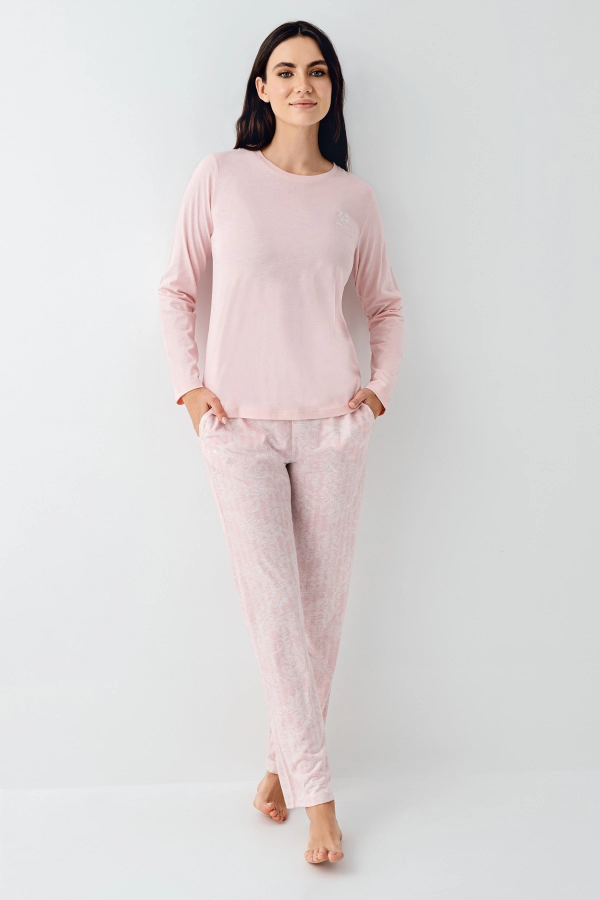 Pierre Cardin 9085-S Kadın Uzun Kol Pijama Takım