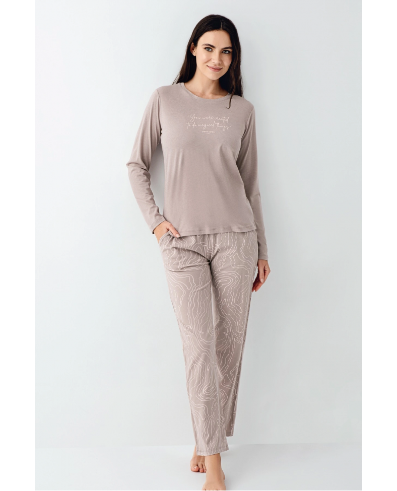 Pierre Cardin 9096-S Kadın Uzun Kol Pijama Takım