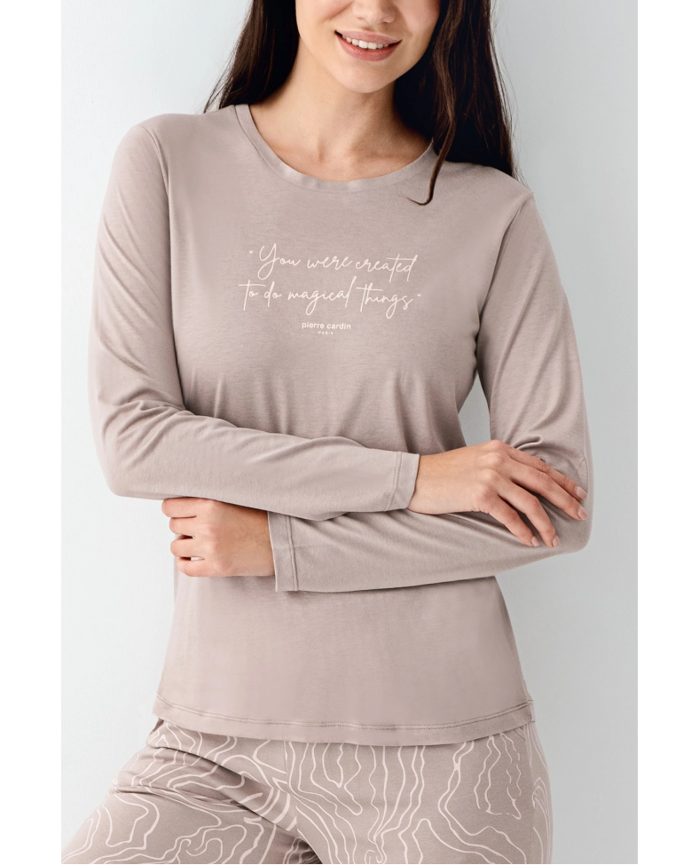 Pierre Cardin 9096-S Kadın Uzun Kol Pijama Takım