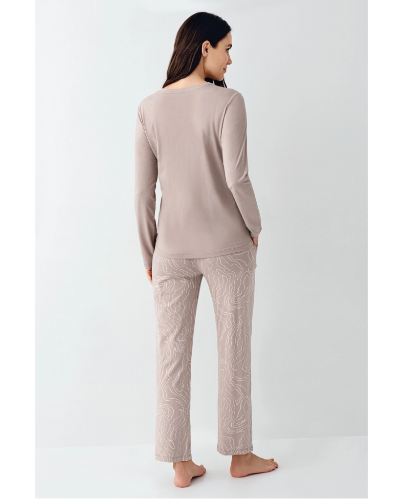 Pierre Cardin 9096-S Kadın Uzun Kol Pijama Takım