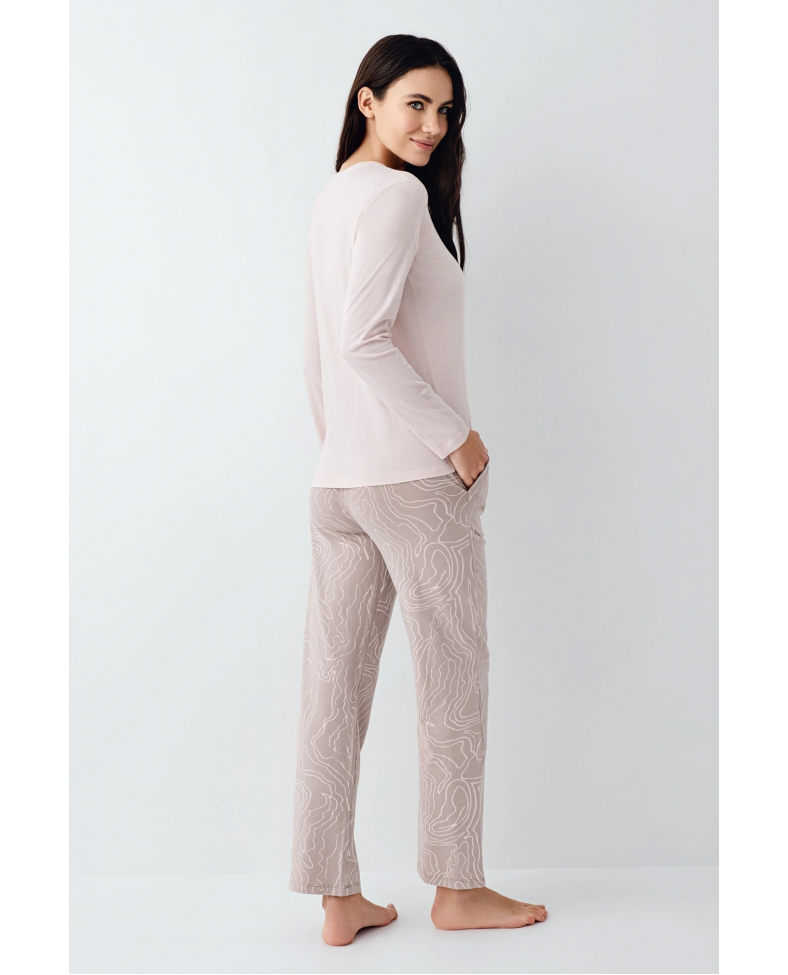 Pierre Cardin 9096-S Kadın Uzun Kol Pijama Takım