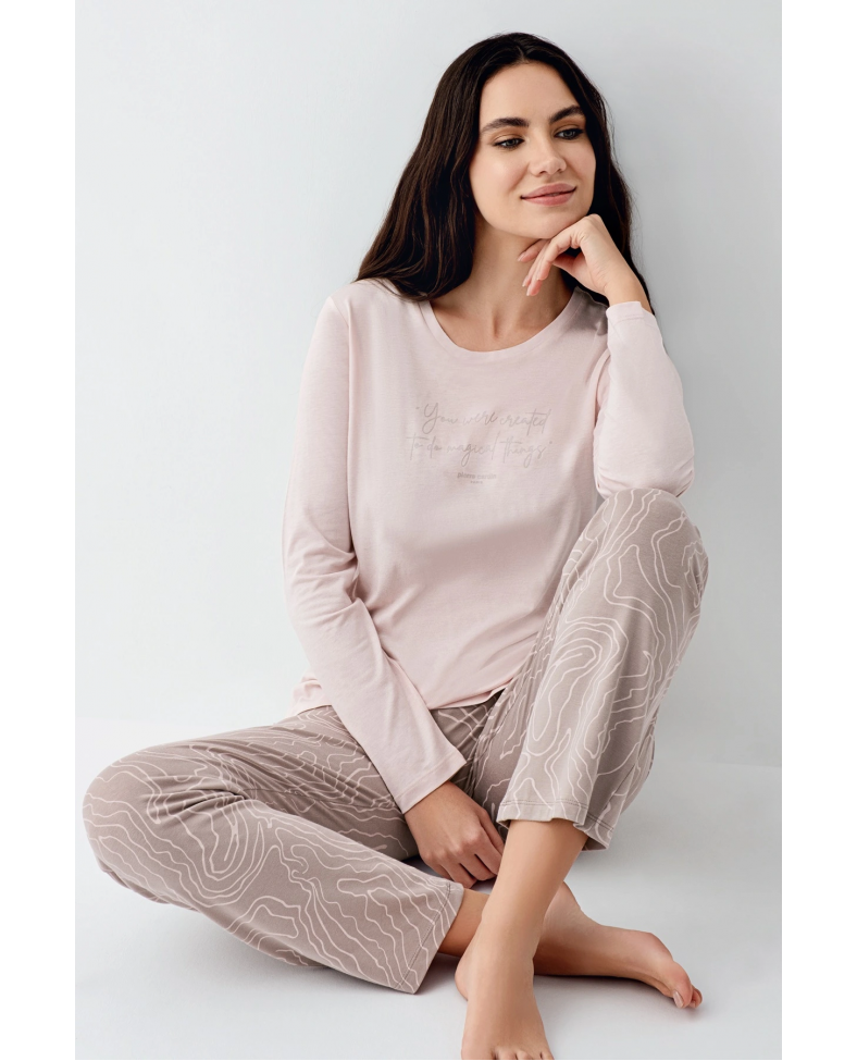 Pierre Cardin 9096-S Kadın Uzun Kol Pijama Takım