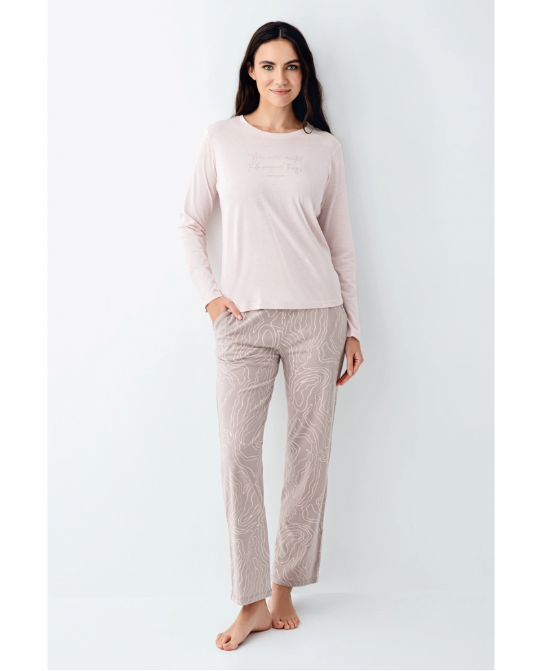 Pierre Cardin 9096-S Kadın Uzun Kol Pijama Takım