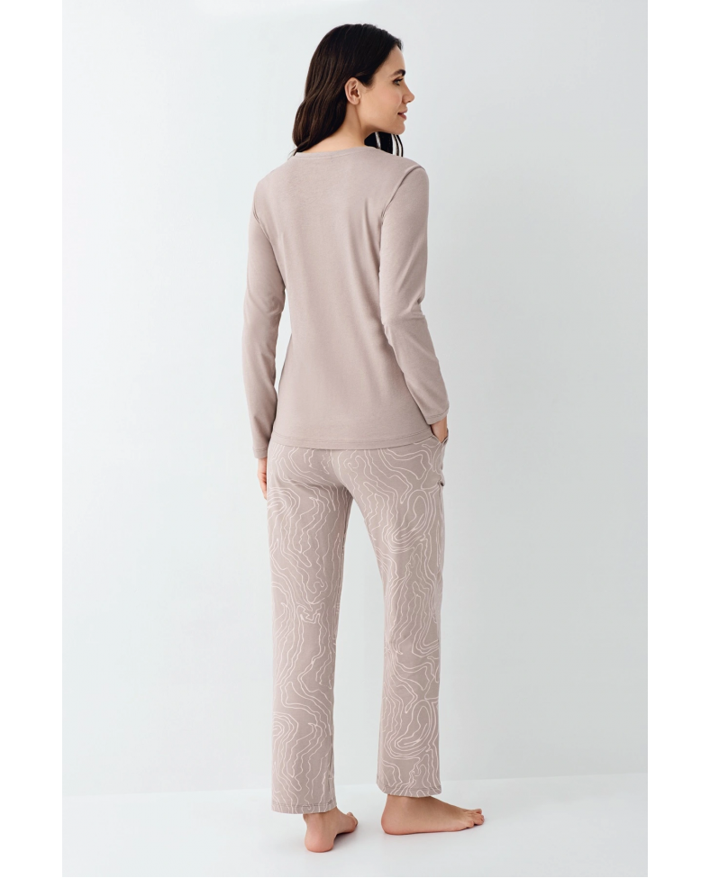 Pierre Cardin 9097-X Kadın Battal Uzun Kol Pijama Takım