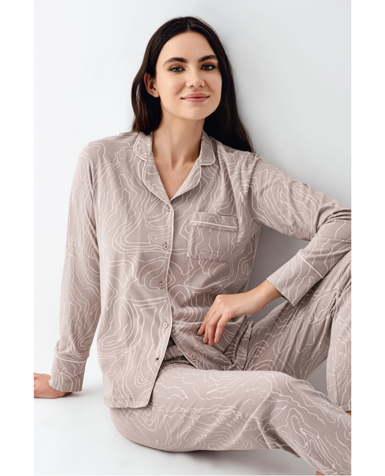 Pierre Cardin 9098-S Kadın Uzun Kol Pijama Takımı