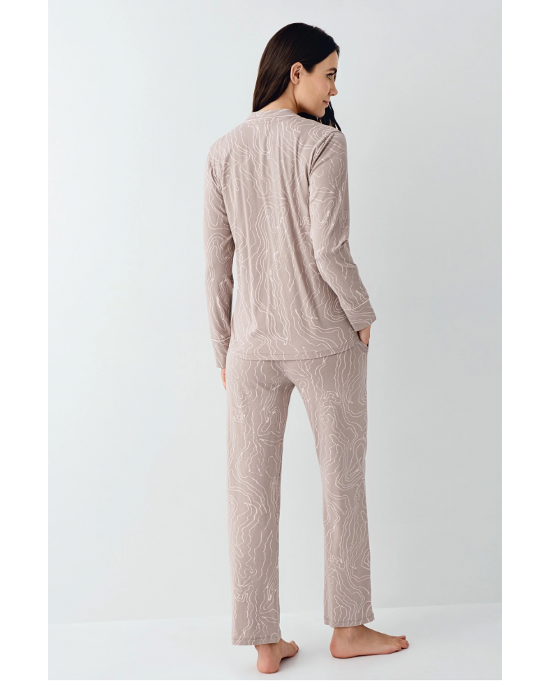 Pierre Cardin 9098-S Kadın Uzun Kol Pijama Takımı
