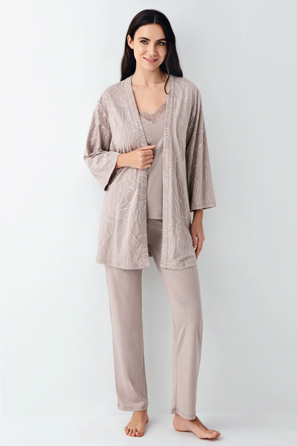 Pierre Cardin 9099-S 3'lü Pijama Takımı