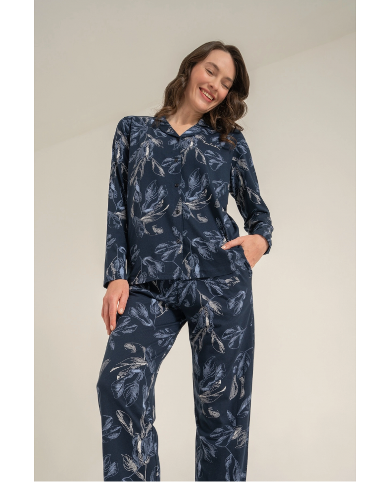 Pierre Cardin 9259-S  Kadın Uzun Kol Gömlek Pijama Takımı