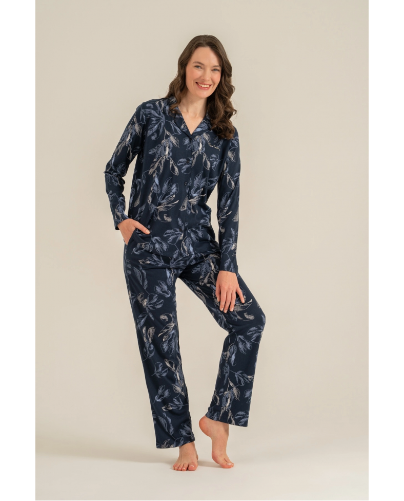 Pierre Cardin 9259-S  Kadın Uzun Kol Gömlek Pijama Takımı