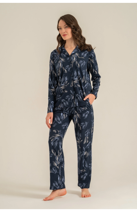 Pierre Cardin 9259-S  Kadın Uzun Kol Gömlek Pijama Takımı