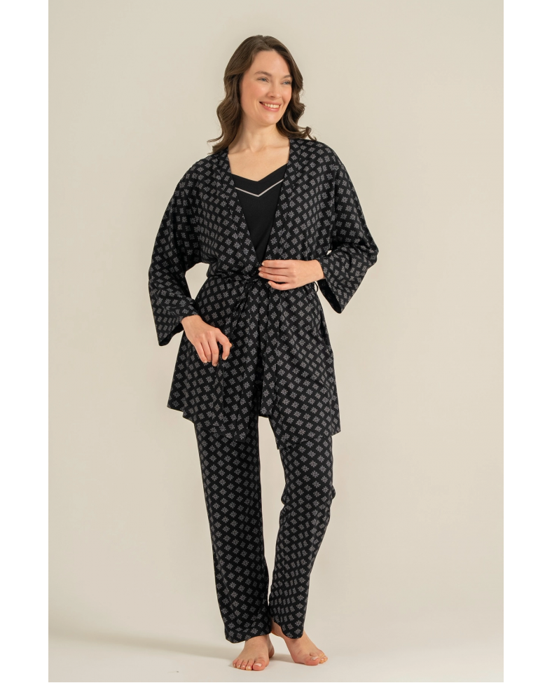 Pierre Cardin 9291-S  Kadın 3'Lü Pijama Takımı
