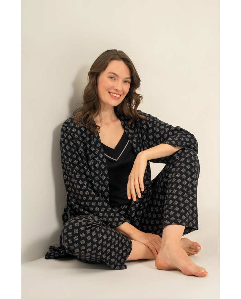 Pierre Cardin 9291-S  Kadın 3'Lü Pijama Takımı