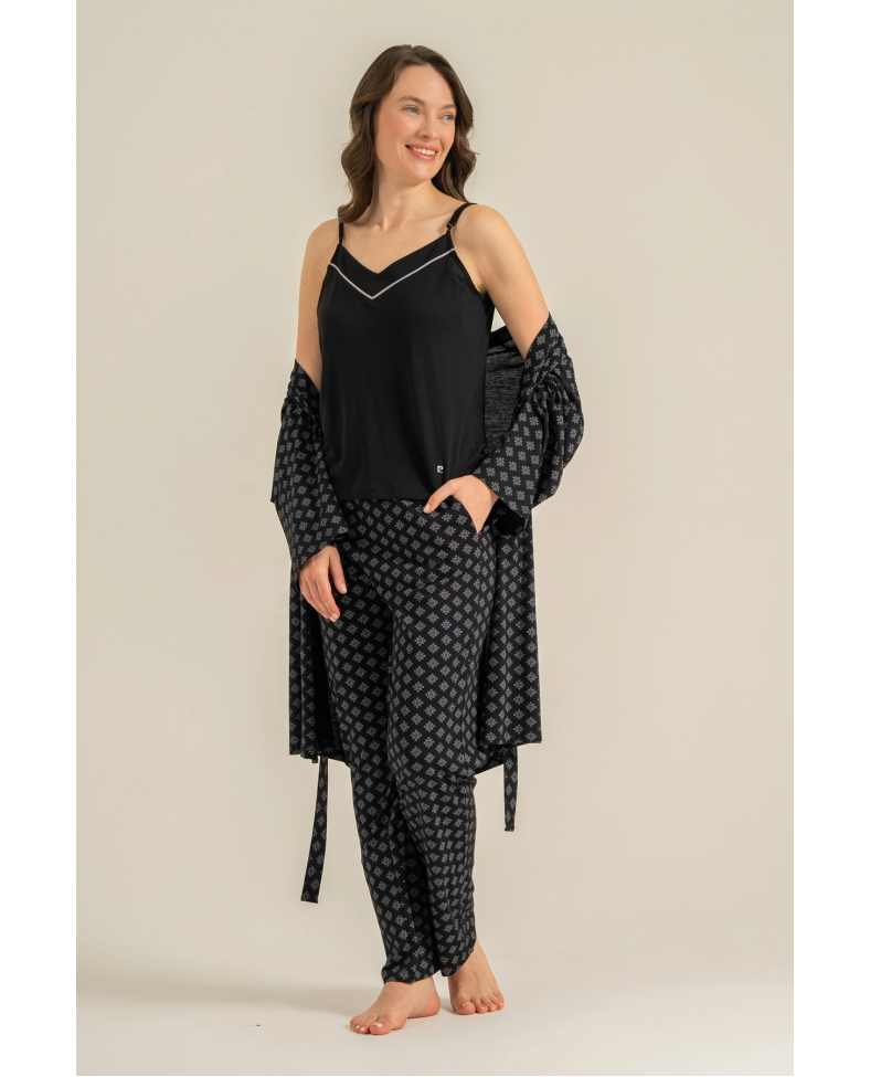 Pierre Cardin 9291-S  Kadın 3'Lü Pijama Takımı