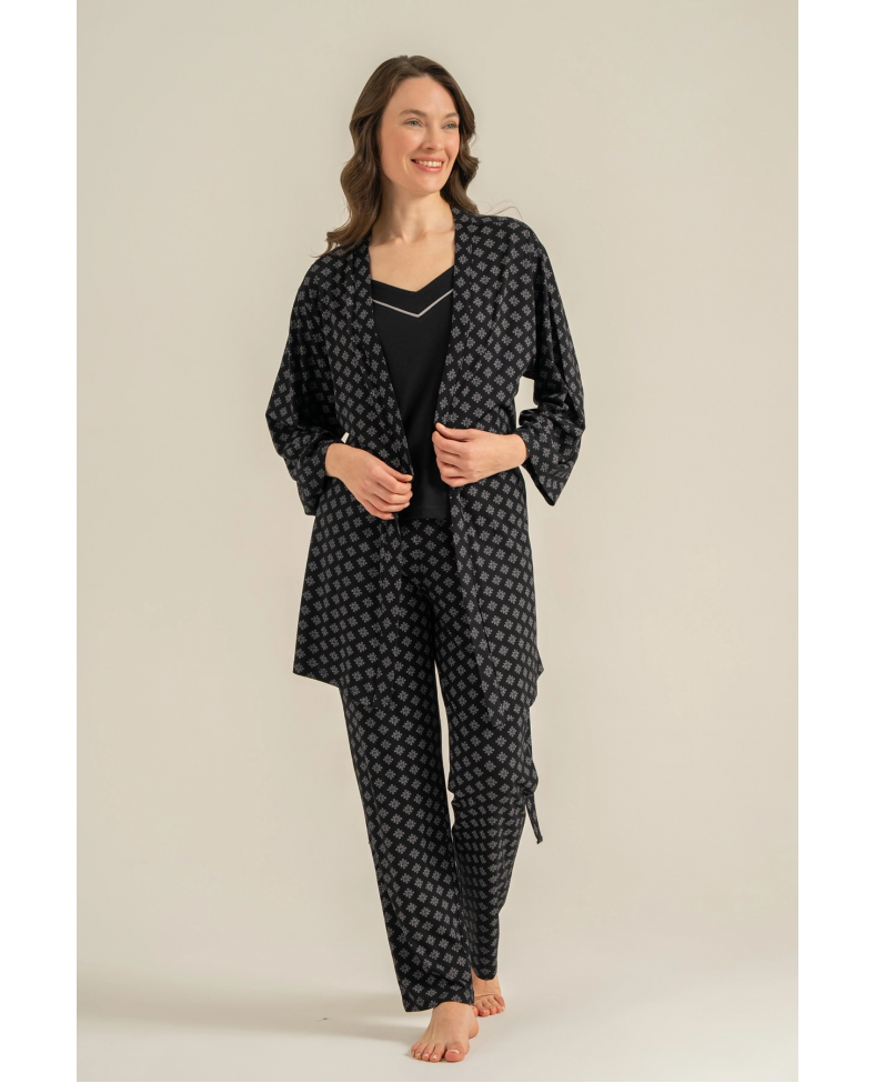Pierre Cardin 9291-S  Kadın 3'Lü Pijama Takımı