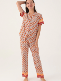 Pierre Cardin PC8823-S Kadın Gömlek Yaka Pijama Takımı