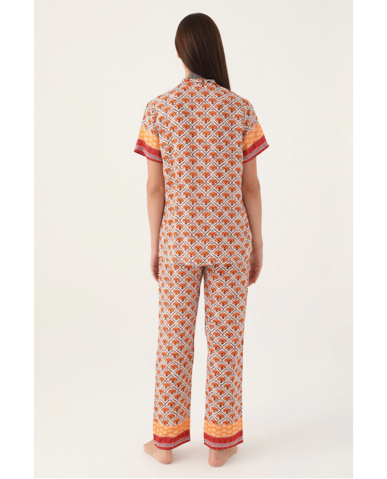 Pierre Cardin PC8823-S Kadın Gömlek Yaka Pijama Takımı
