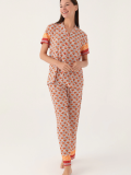 Pierre Cardin PC8823-S Kadın Gömlek Yaka Pijama Takımı