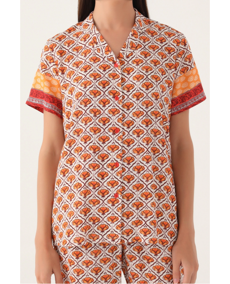 Pierre Cardin PC8823-S Kadın Gömlek Yaka Pijama Takımı