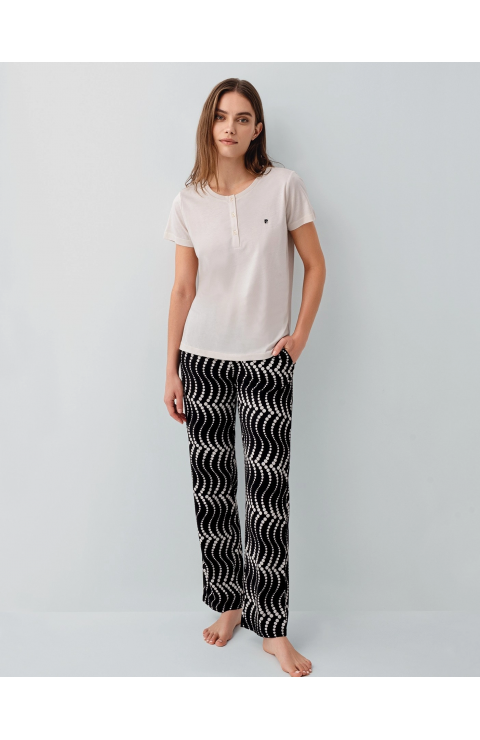 Pierre Cardin PC9165-S Kadın Kısa Kol Pijama Takımı