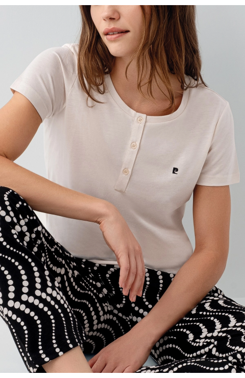 Pierre Cardin PC9165-X Kadın Kısa Kol Büyük Beden Pijama Takımı