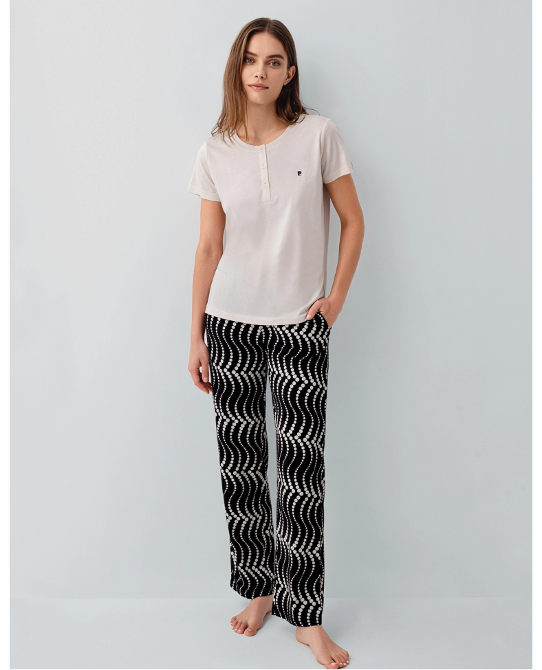 Pierre Cardin PC9165-X Kadın Kısa Kol Büyük Beden Pijama Takımı