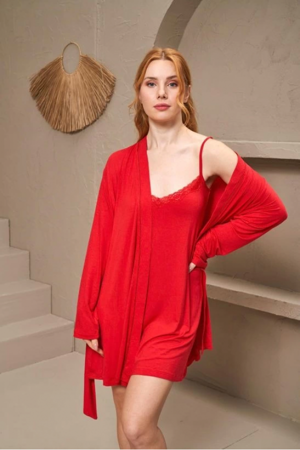 PJS 25166 Kadın Gecelik Sabahlık Takım