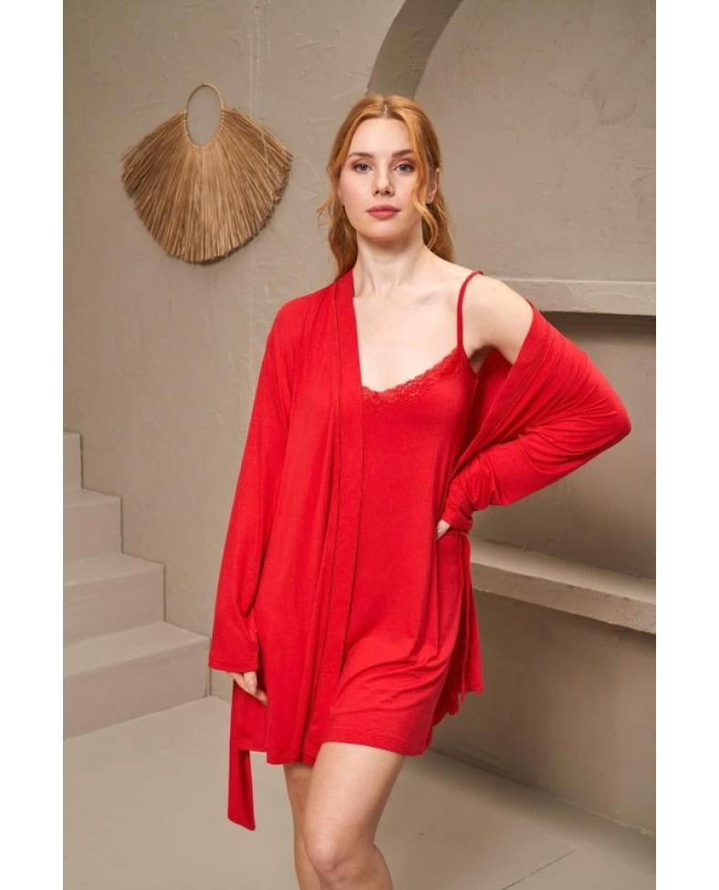 PJS 25166 Kadın Gecelik Sabahlık Takım