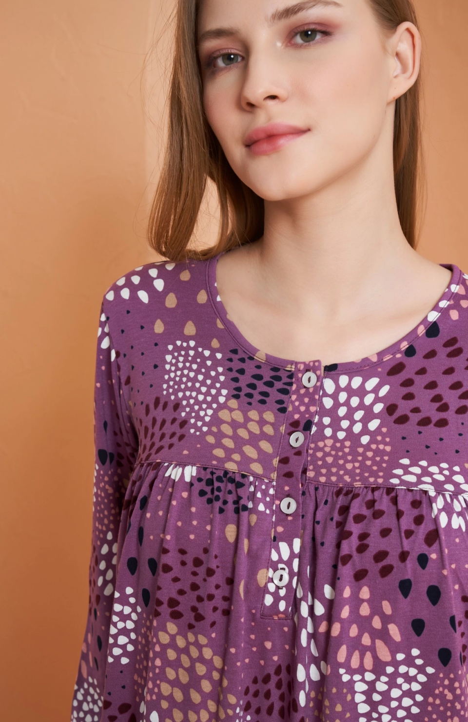 PJS 27165 Kadın Uzun Kol Gecelik