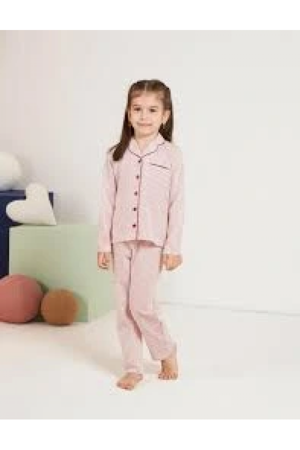 Pjs 28002 Çocuk Düğmeli Pijama Takım