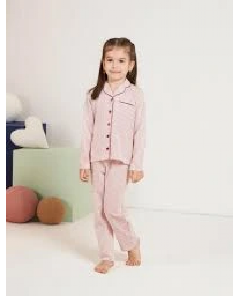 Pjs 28002 Çocuk Düğmeli Pijama Takım Somersan Giyim | Kadın, Erkek ve Çocuk Moda