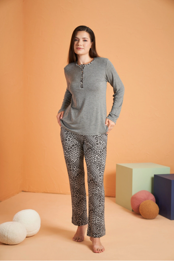PJS 28047 Kadın Patlı Pijama Takım