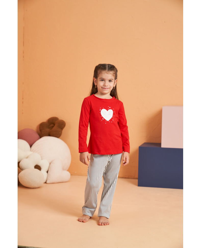Pjs 28063 Çocuk Sıfır Yaka Pijama Takımı