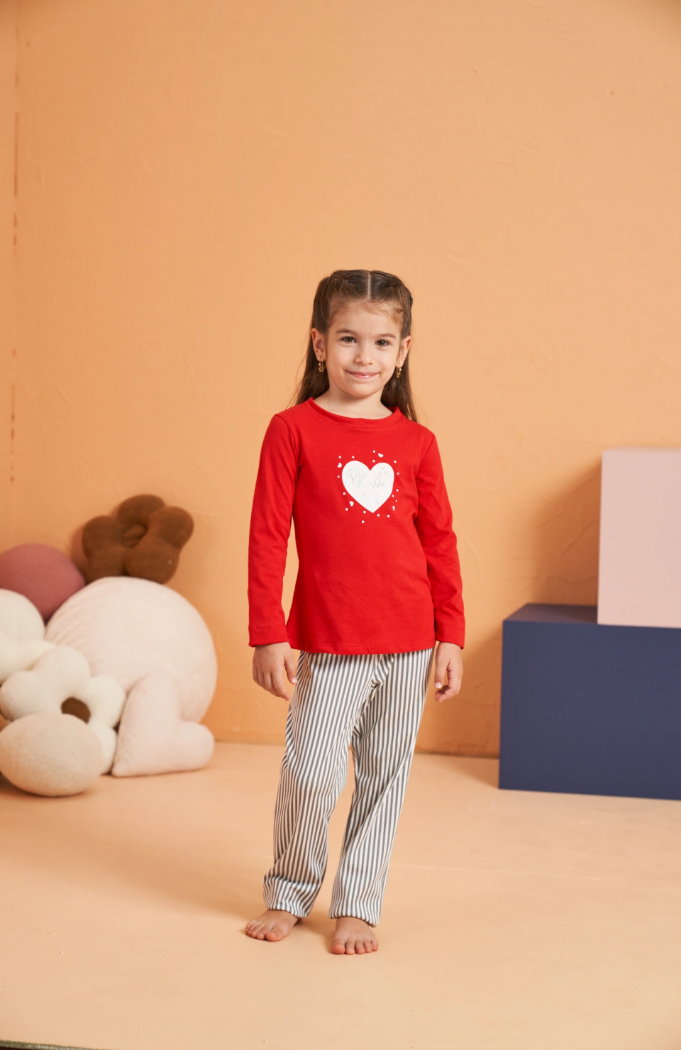 Pjs 28063 Çocuk Sıfır Yaka Pijama Takımı