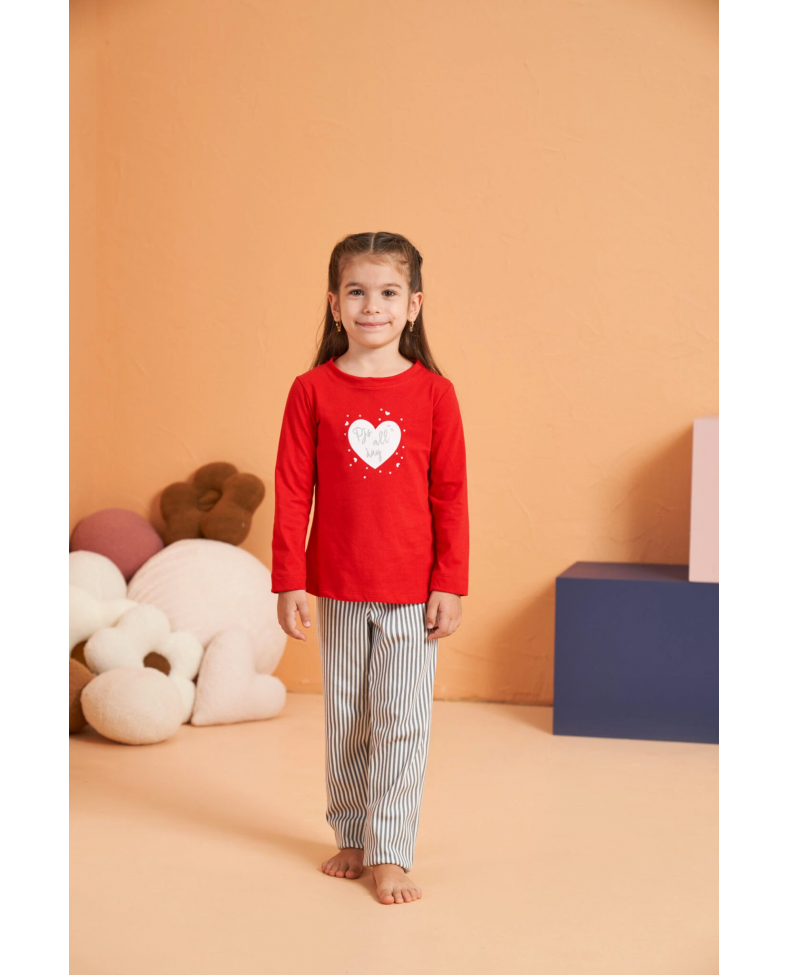 Pjs 28063 Çocuk Sıfır Yaka Pijama Takımı