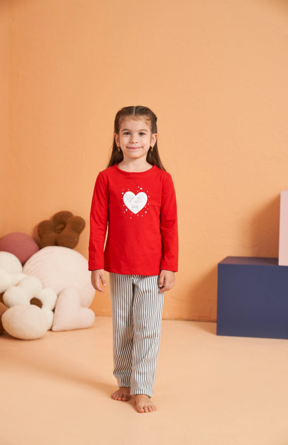 Pjs 28063 Çocuk Sıfır Yaka Pijama Takımı