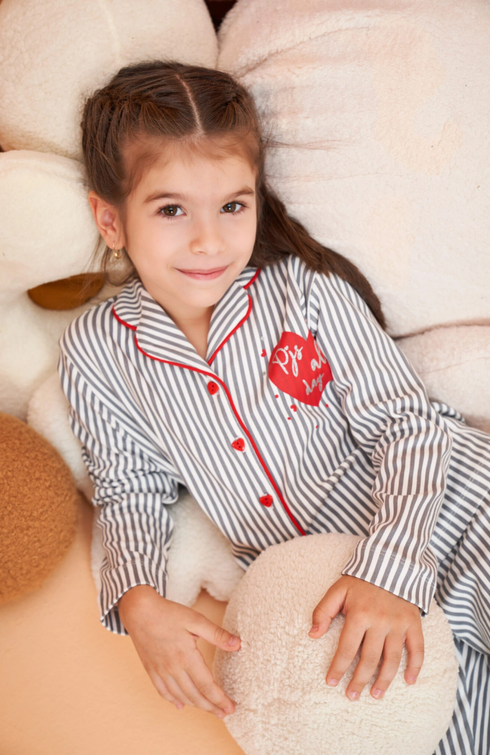 Pjs 28065 Çocuk Düğmeli Pijama Takım