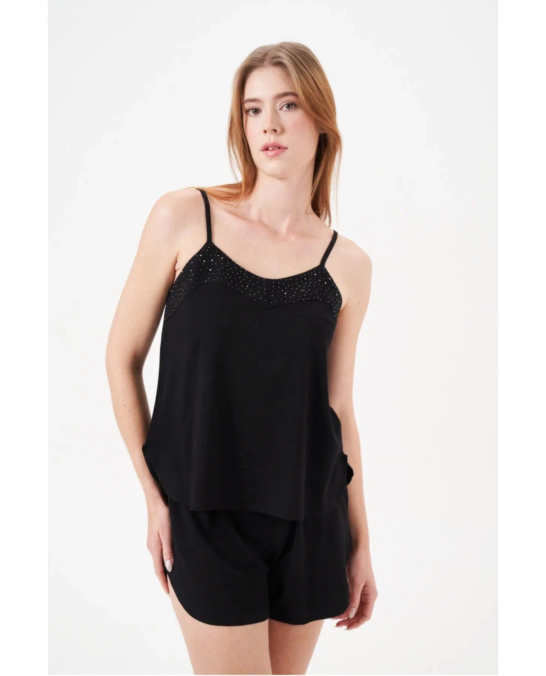 Pjs 29007 Kadın İp Askılı Şort Takım