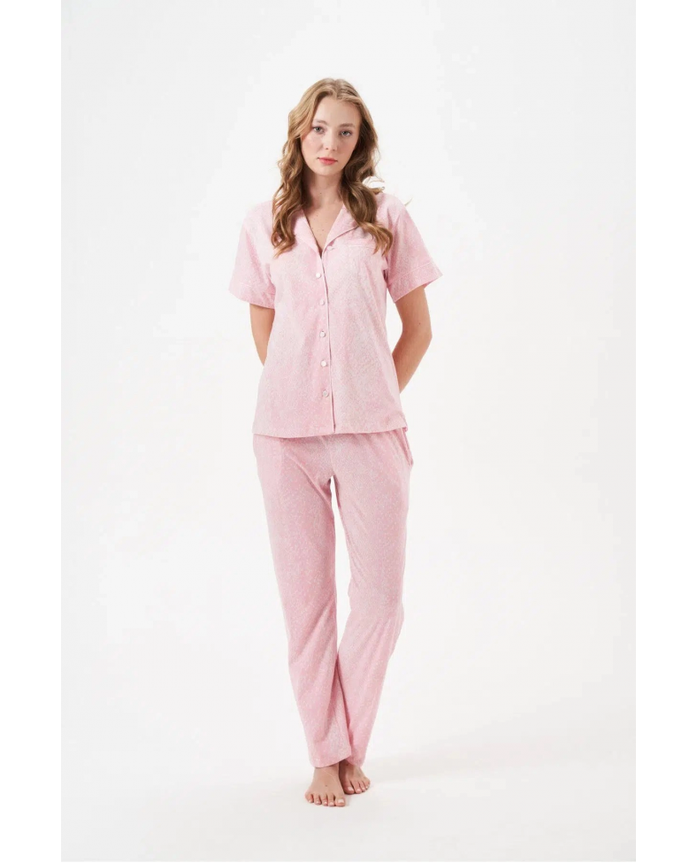 PJS 29033 Kadın Düğmeli Pijama Takım