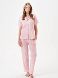 PJS 29033 Kadın Düğmeli Pijama Takım