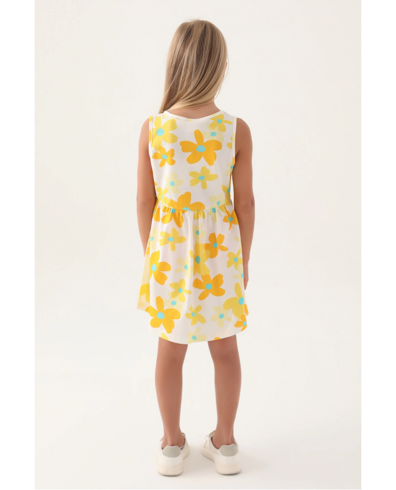 Roly Poly 3393-3 Kız Çocuk Çiçekli Elbise