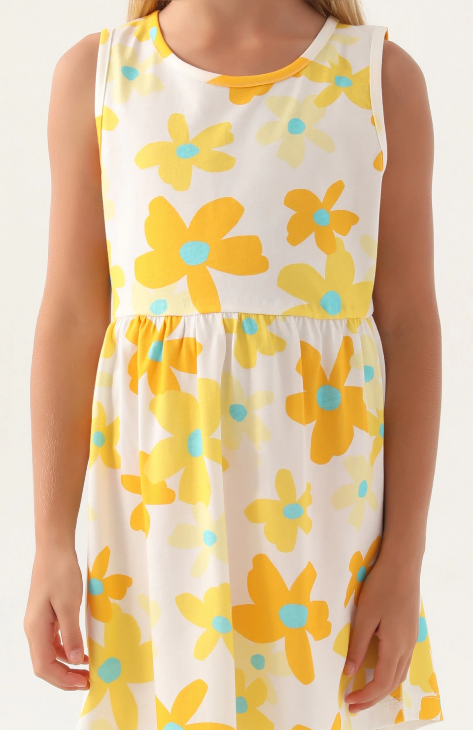 Roly Poly 3393-3 Kız Çocuk Çiçekli Elbise